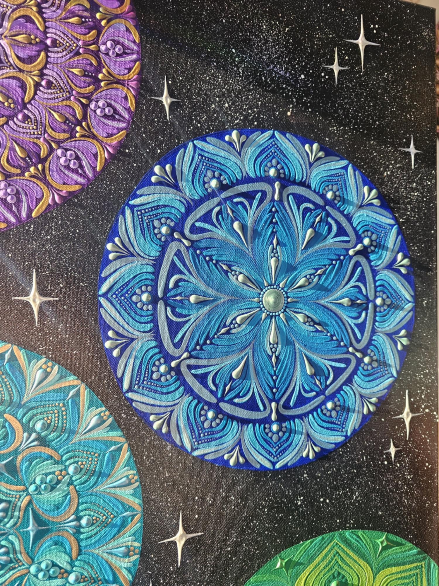 Symphonie de chakra cosmique. Afficher au centre holistique l'Harmonie.