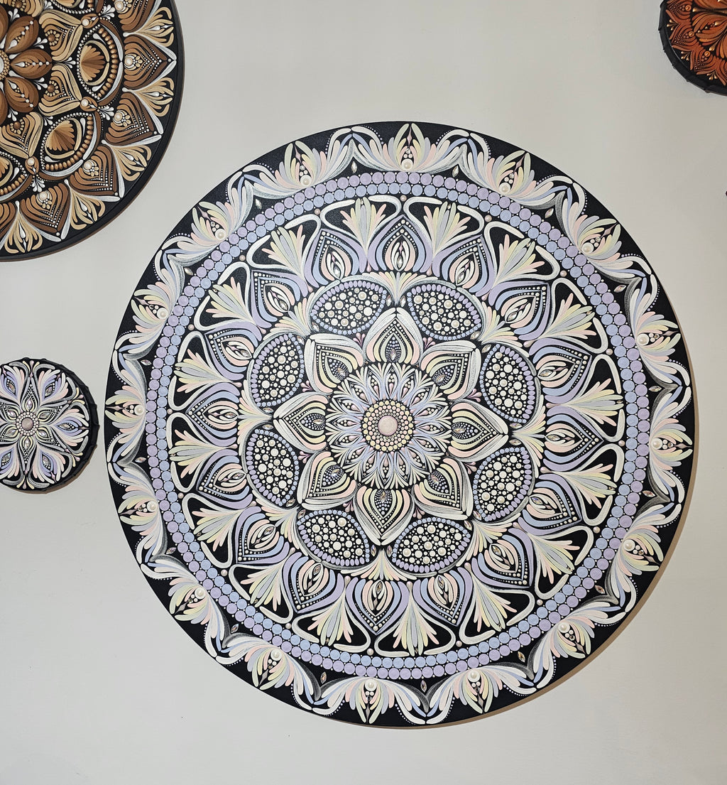 Mandala Coeur de Cristal ✨ Afficher au centre holistique l'Harmonie.