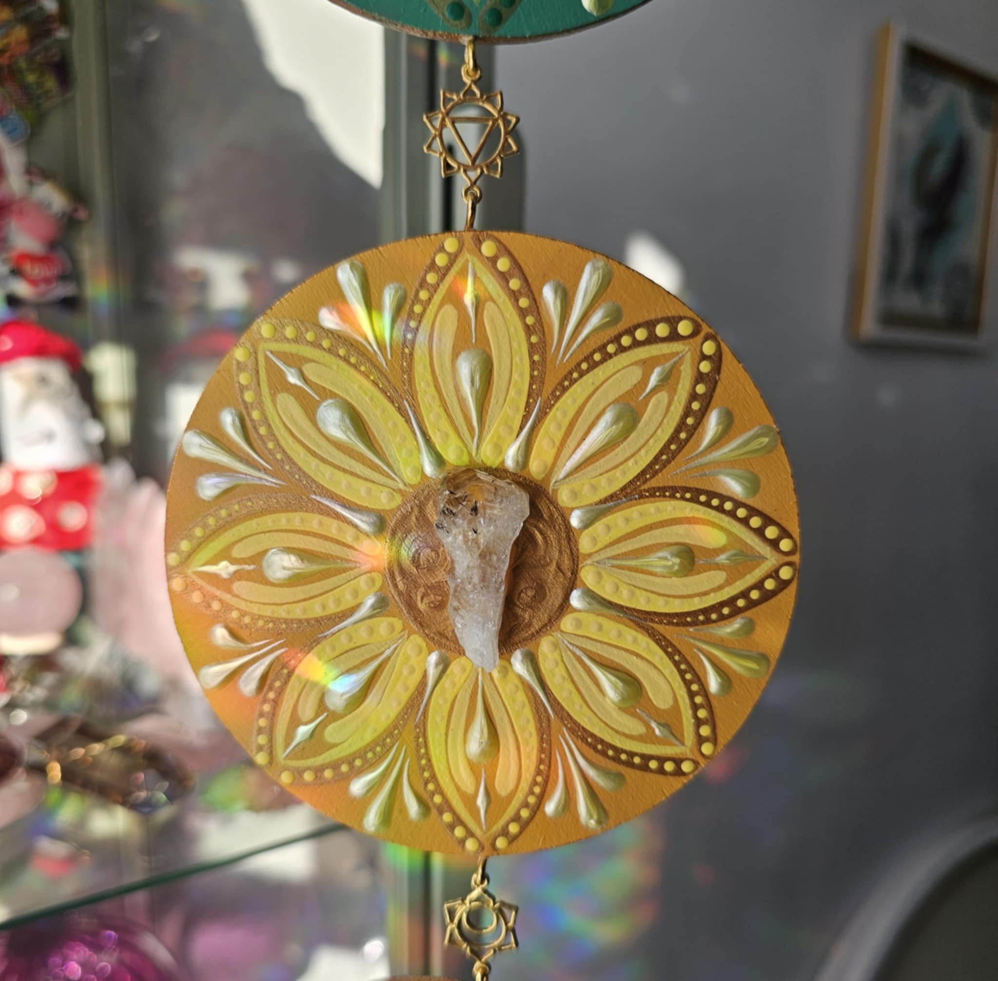 7 Chakra Banner on Wood ✨