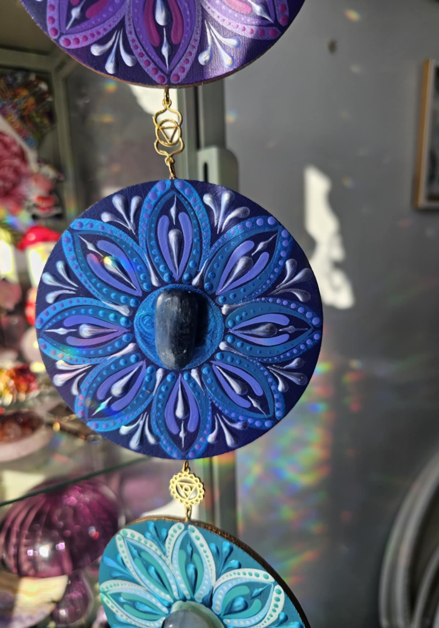 7 Chakra Banner on Wood ✨