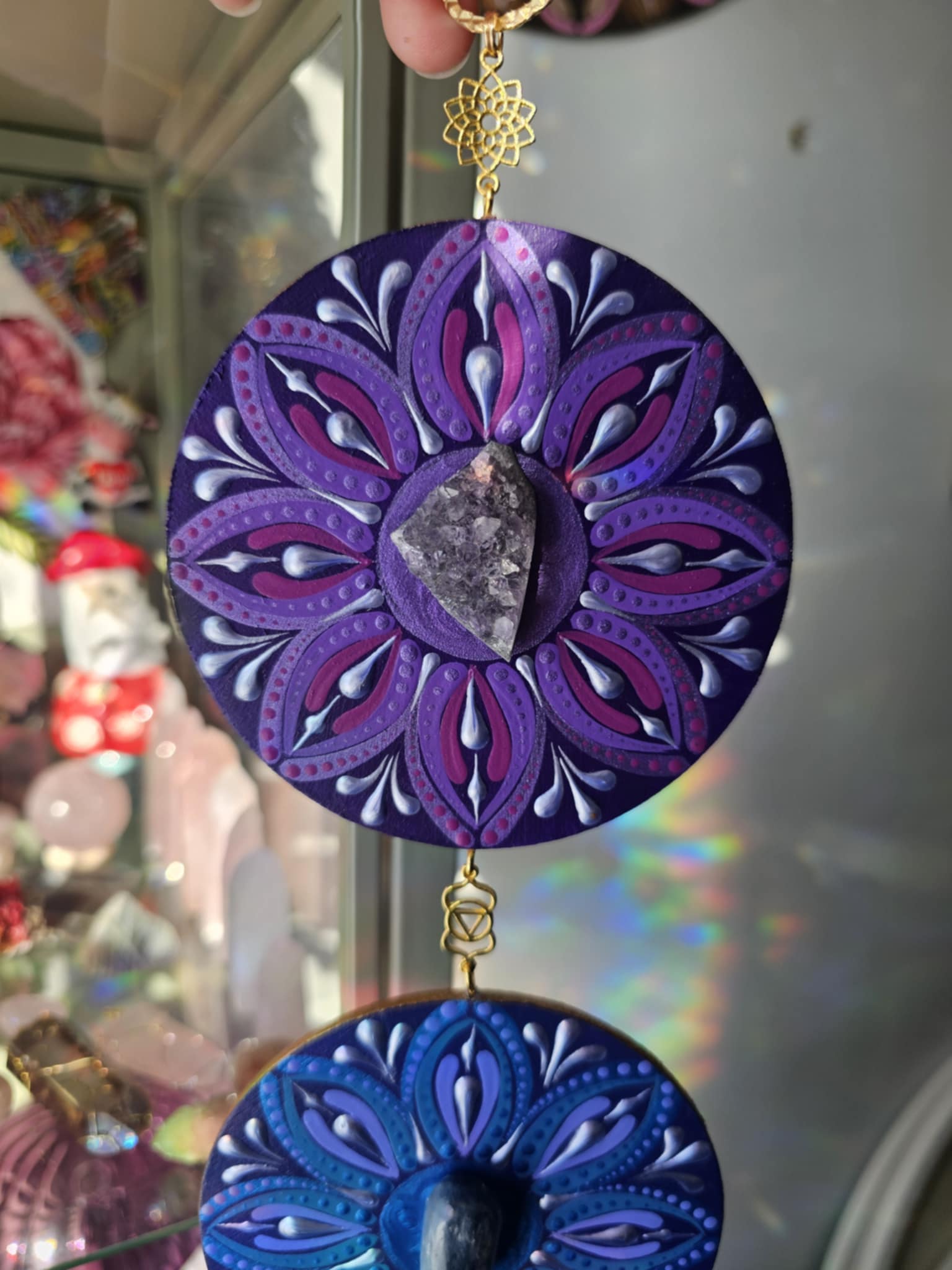 7 Chakra Banner on Wood ✨