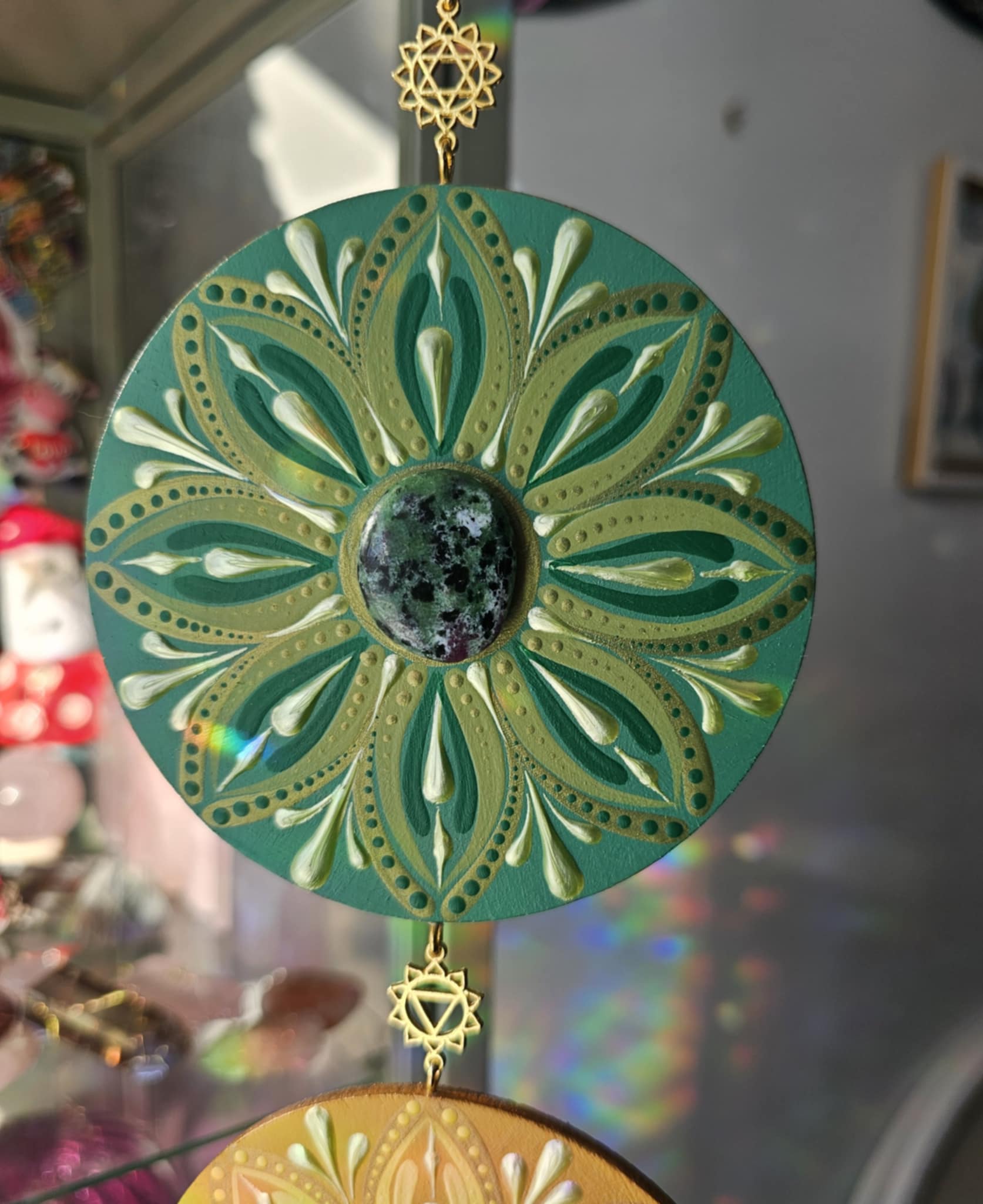 7 Chakra Banner on Wood ✨