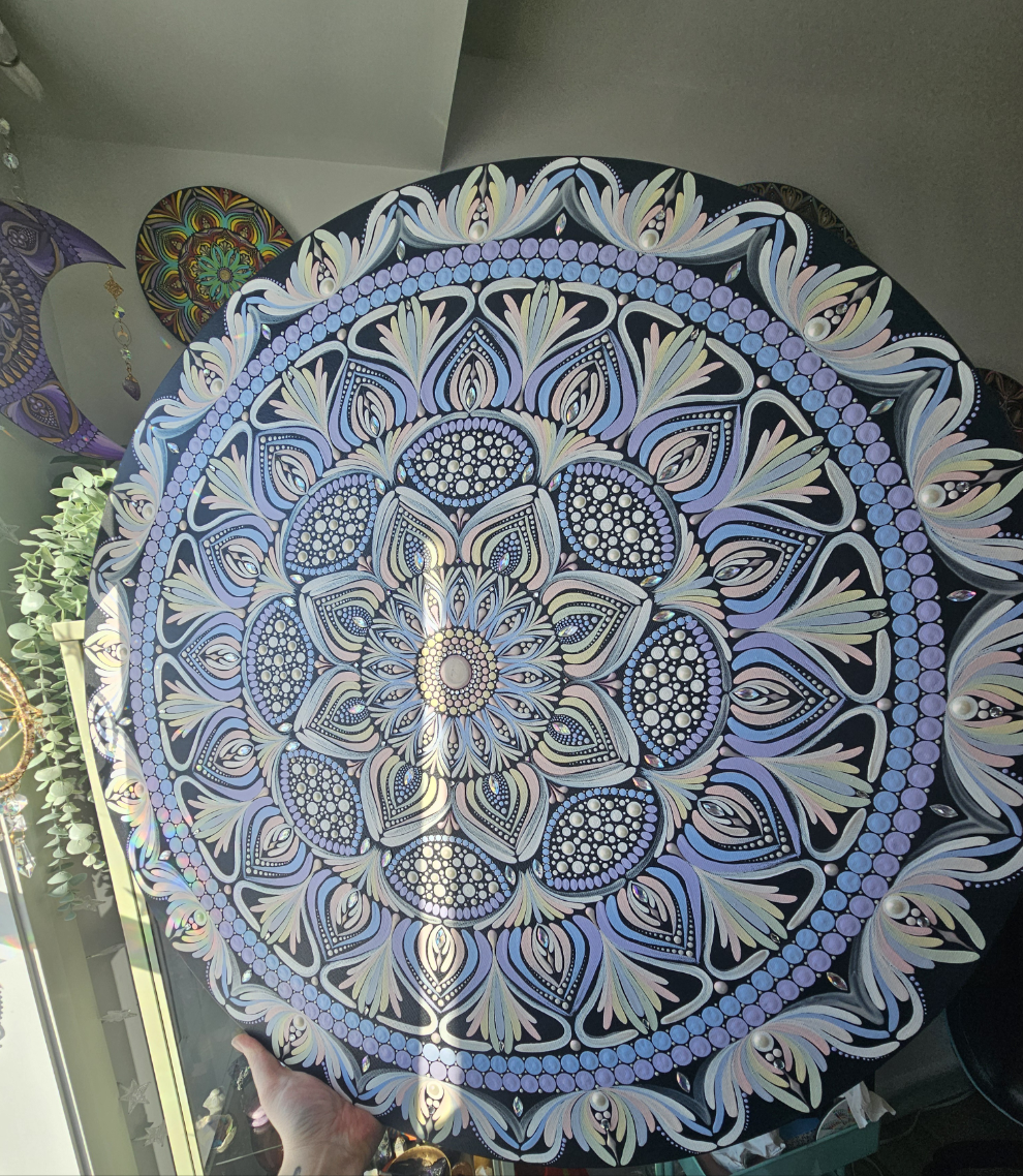 Mandala Coeur de Cristal ✨ Afficher au centre holistique l'Harmonie.