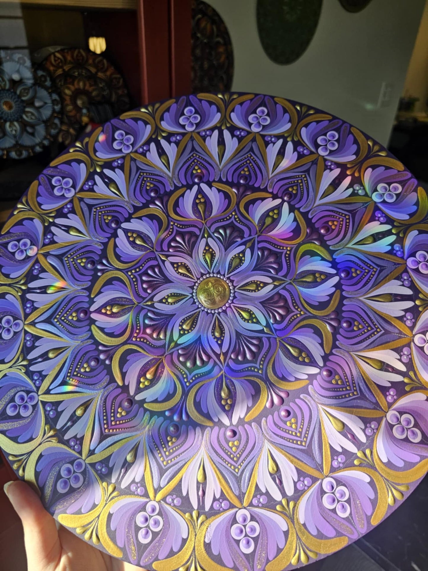 Mandala Violet 14 pouces