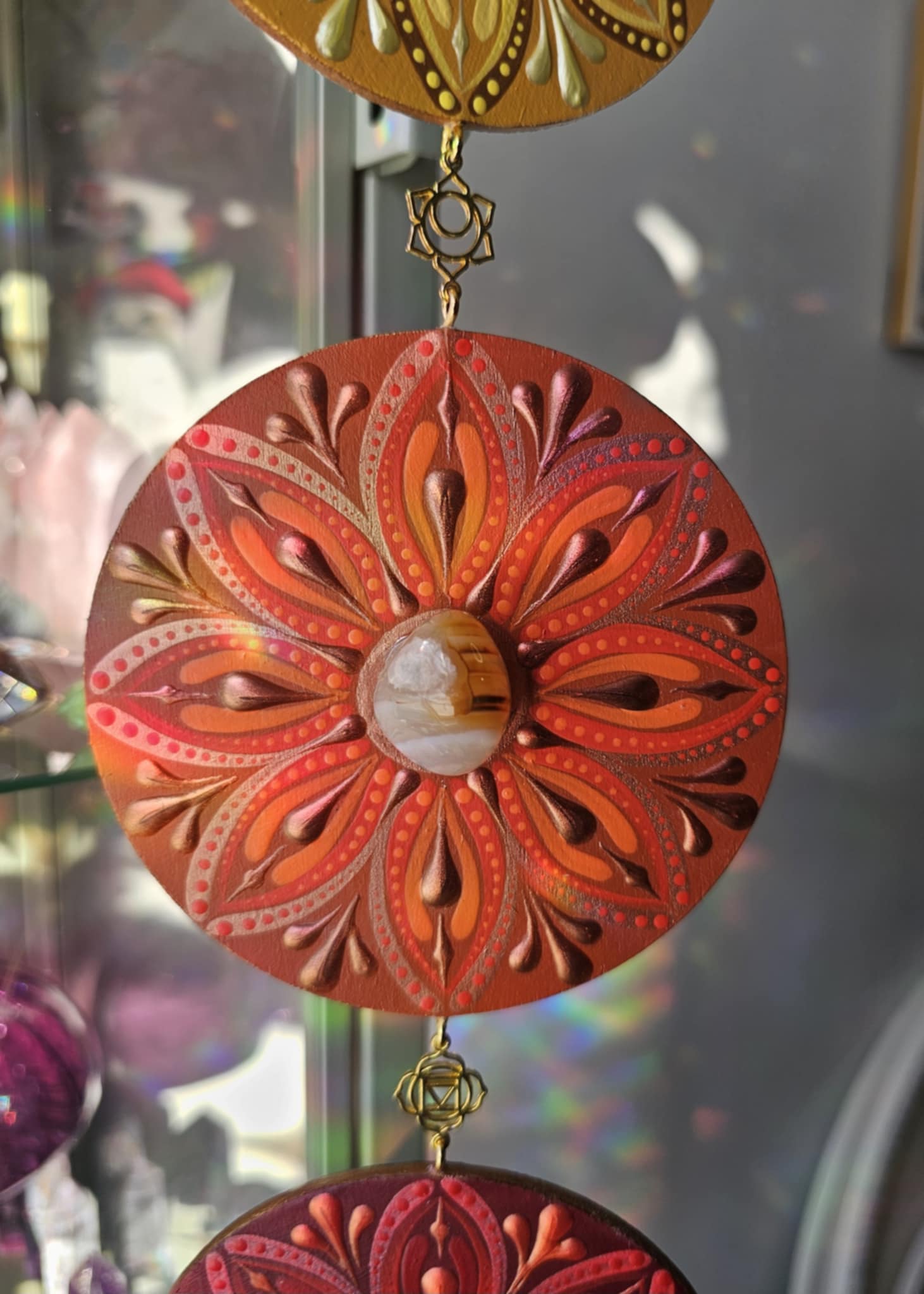 7 Chakra Banner on Wood ✨