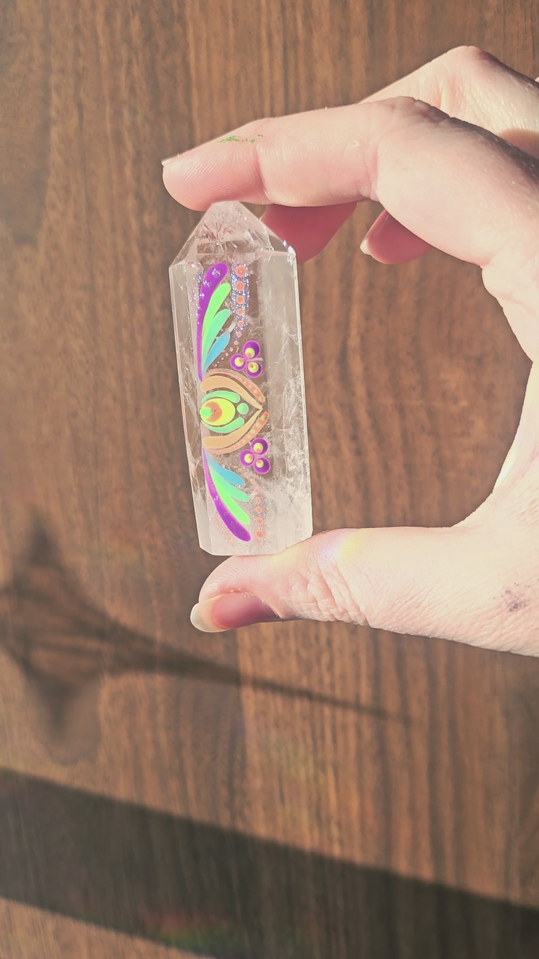 Tour de quartz clair peinture UV 🌈✨