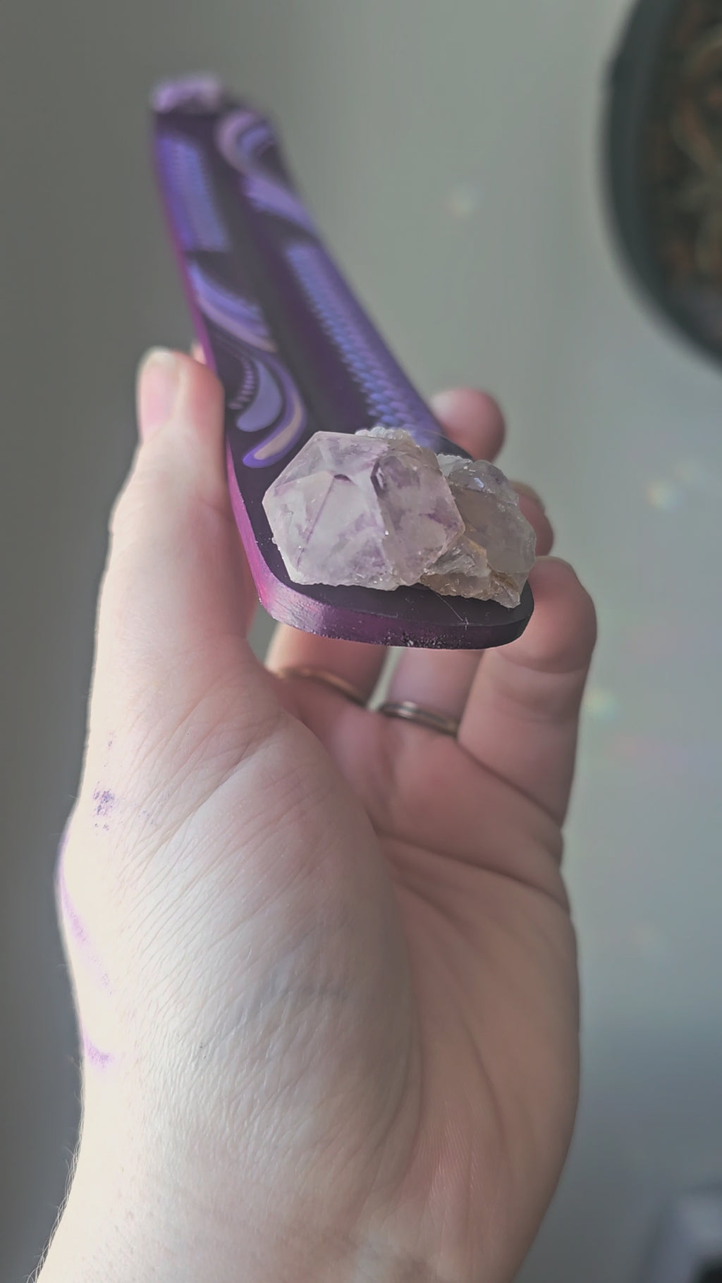 Incense burner with Amethyst 🌜💜✨
