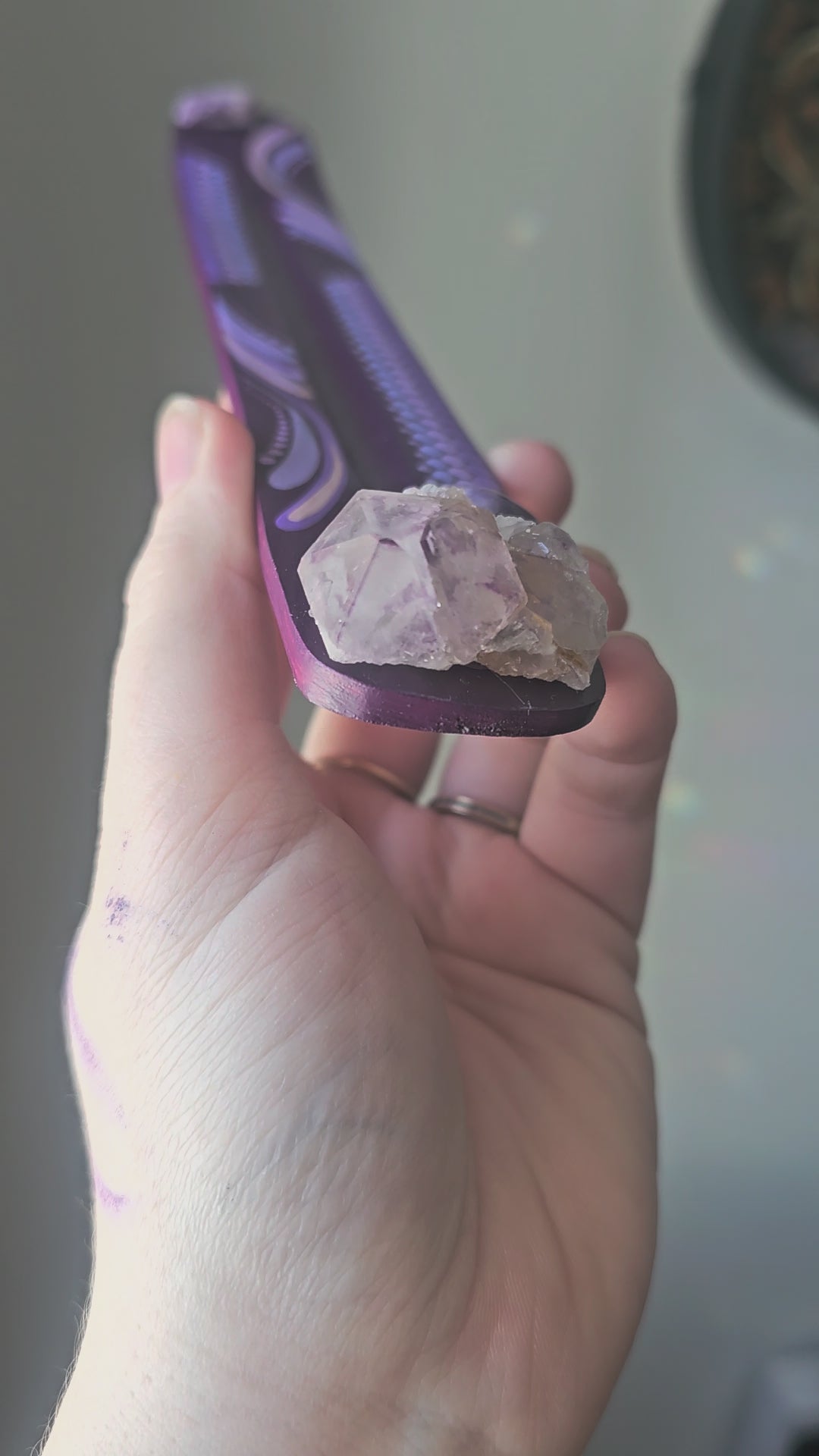 Incense burner with Amethyst 🌜💜✨
