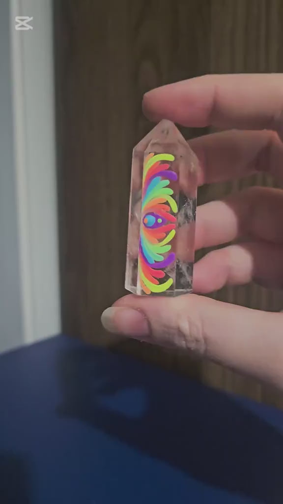 Tour de quartz clair peinture UV 🌈✨