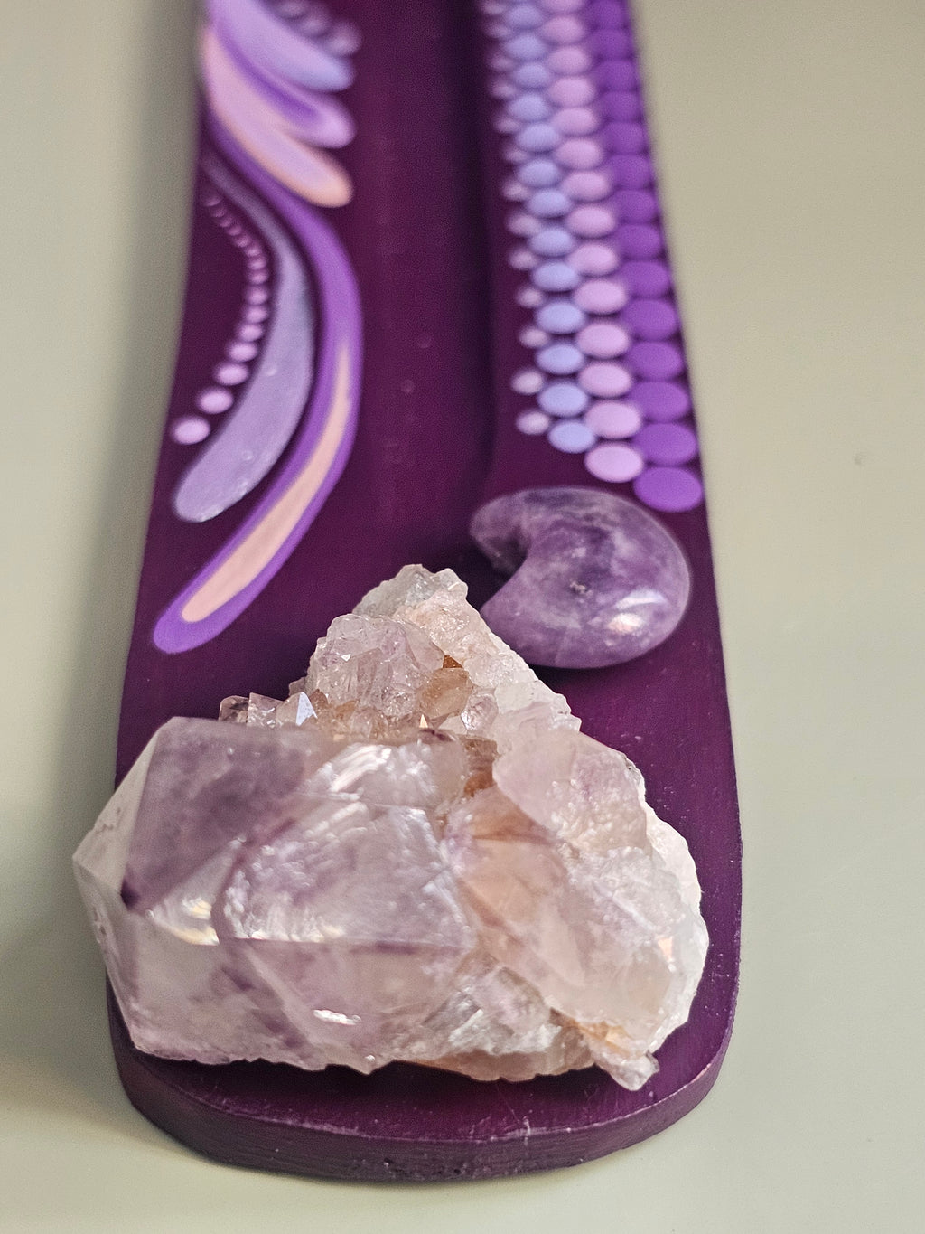 Incense burner with Amethyst 🌜💜✨