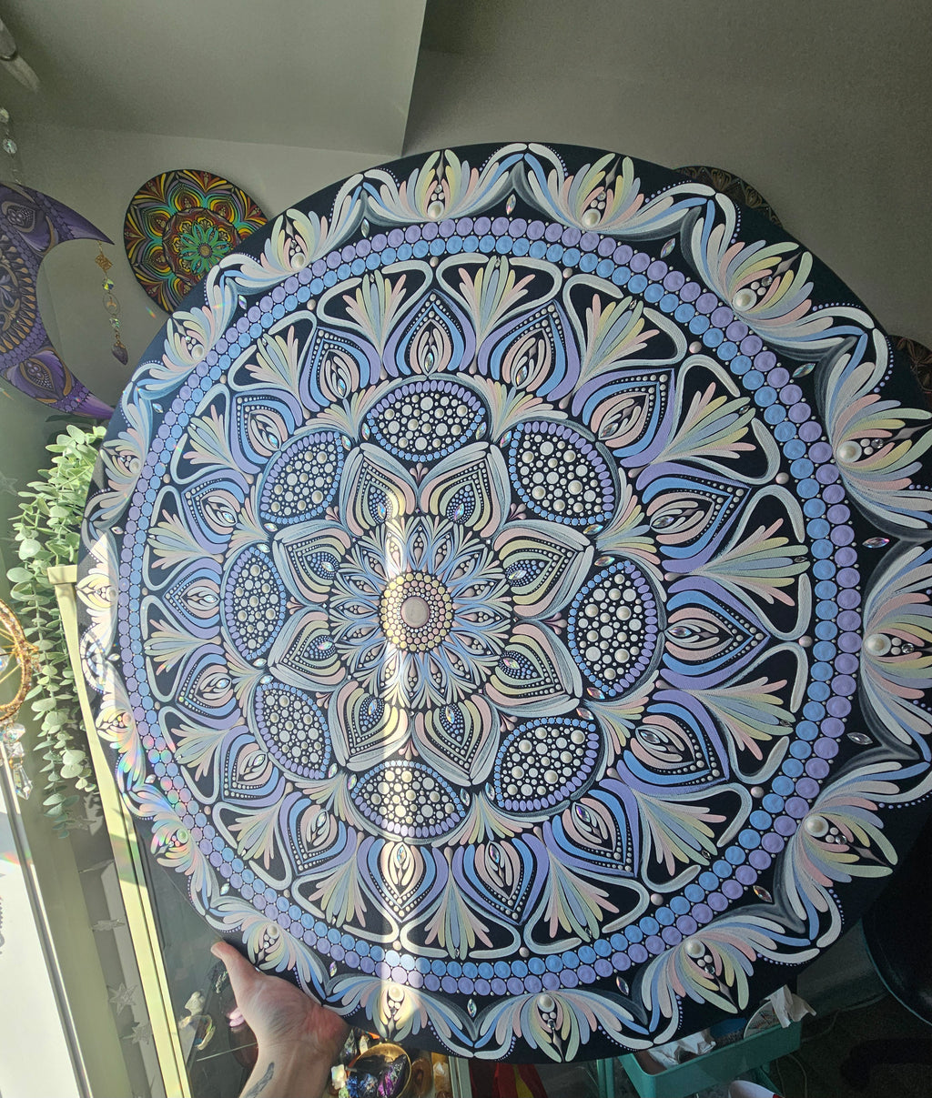Mandala Coeur de Cristal ✨ Afficher au centre holistique l'Harmonie.