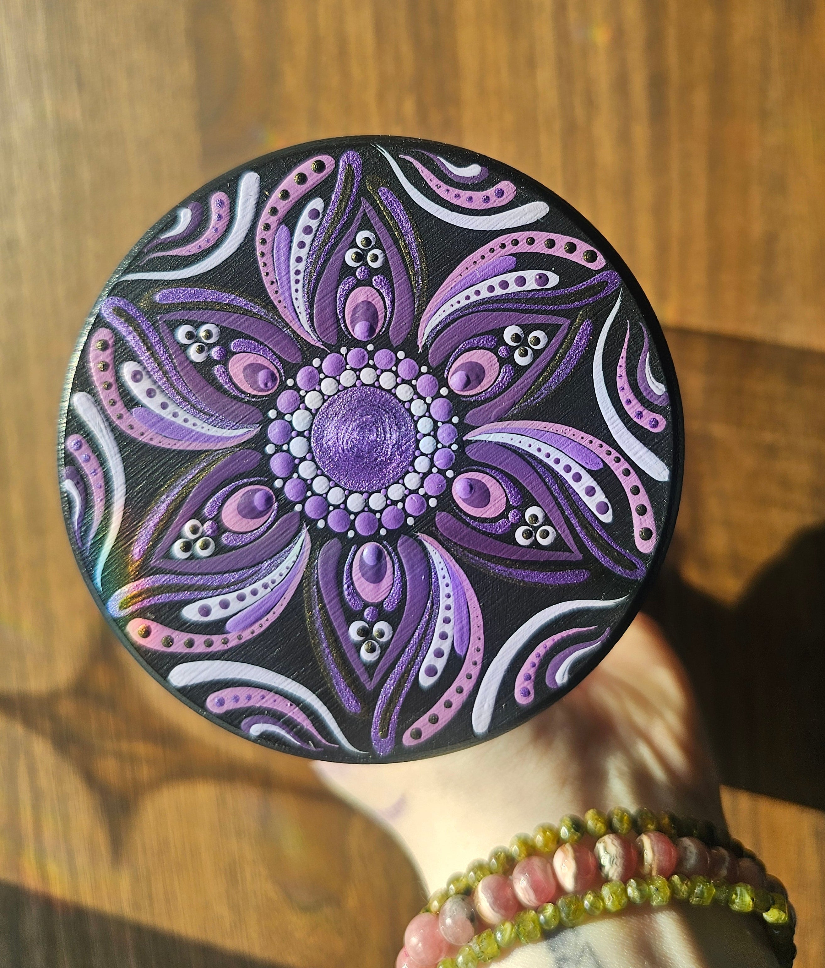 Bol en vitre avec couvercle en bois