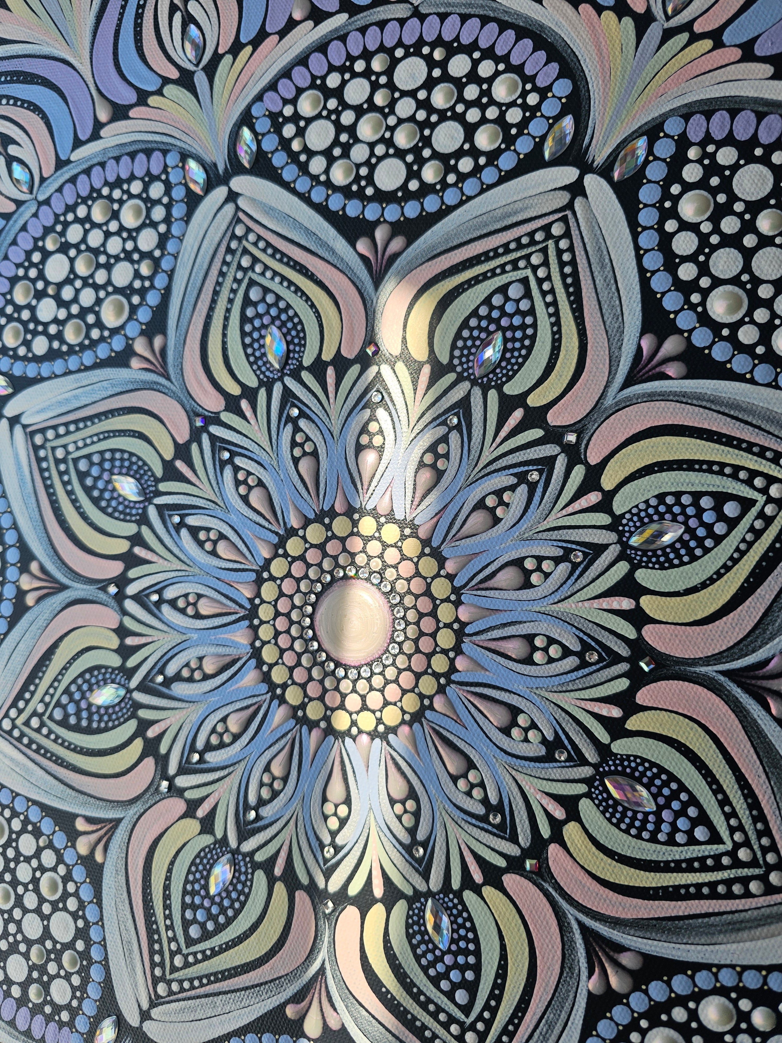 Mandala Coeur de Cristal ✨ Afficher au centre holistique l'Harmonie.