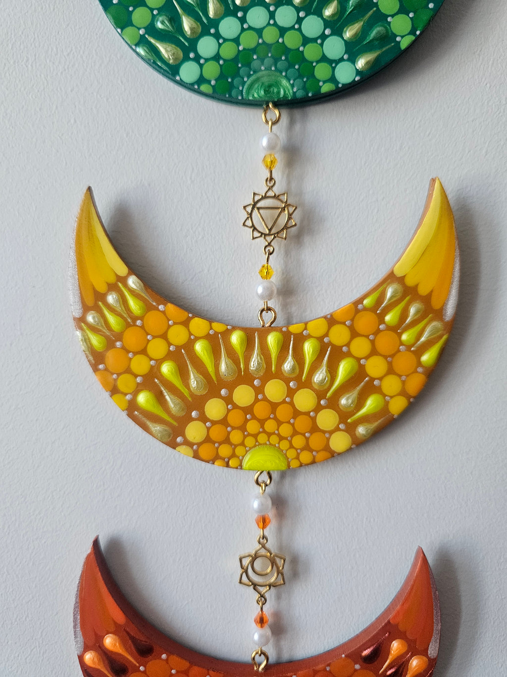 Banner representing the chakras in the shape of moons ✨🌙